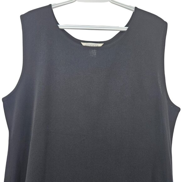 Misook Acrylic Knit Scoop Neck Shell Tank Top Black Women’s Size 1X Minimalist - Picture 3 of 8